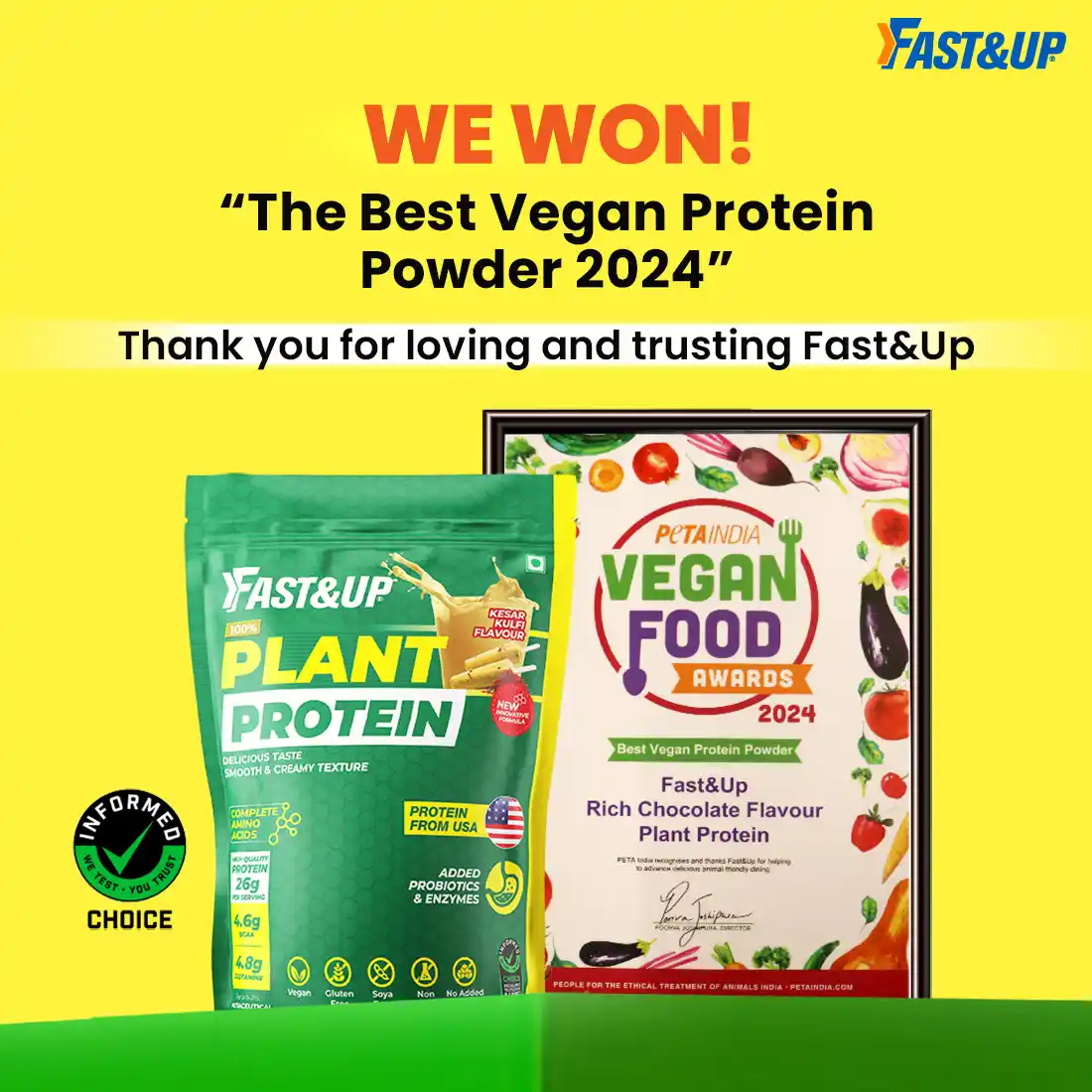 Fast&Up 100% Plant Protein 925g
