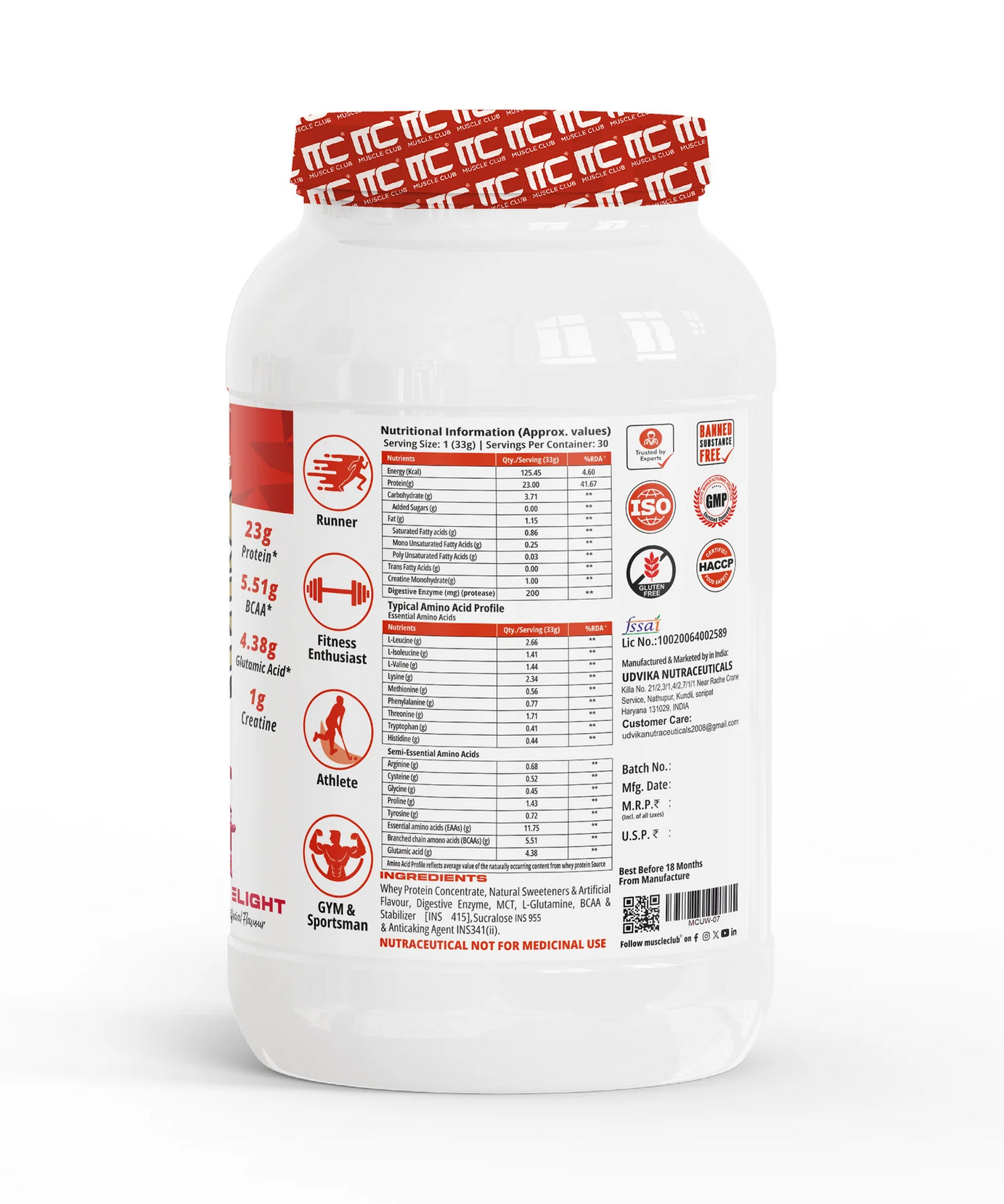 Muscle Club Ultra Whey Protein 1kg