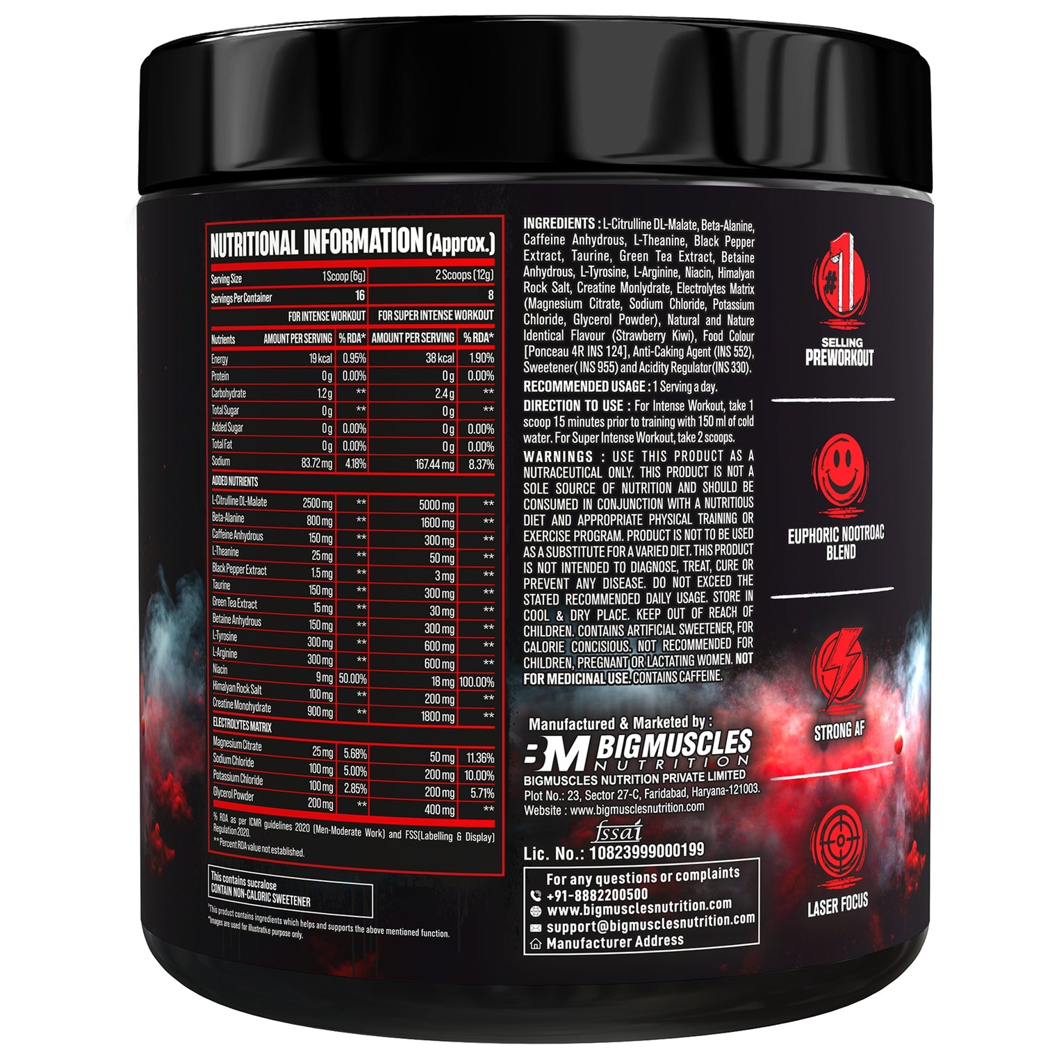 Bigmuscles Freak High Stim Preworkout 180g
