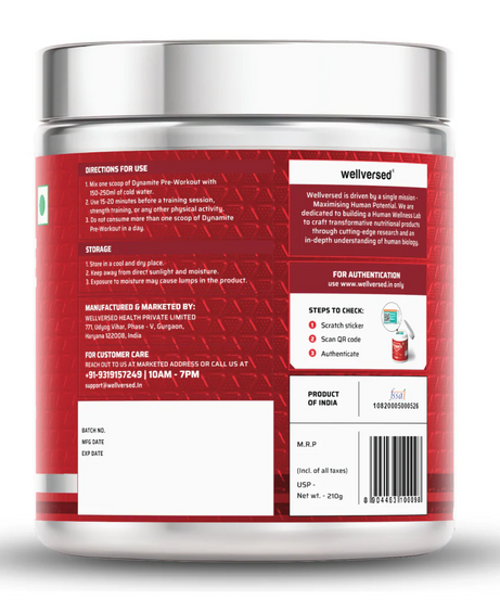 Wellversed Dynamite Preworkout 15servings