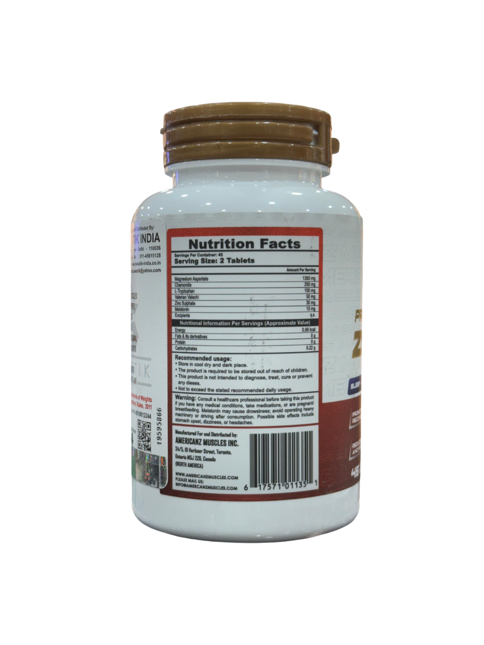 Americanz Muscles professional ZMA+Melatonin