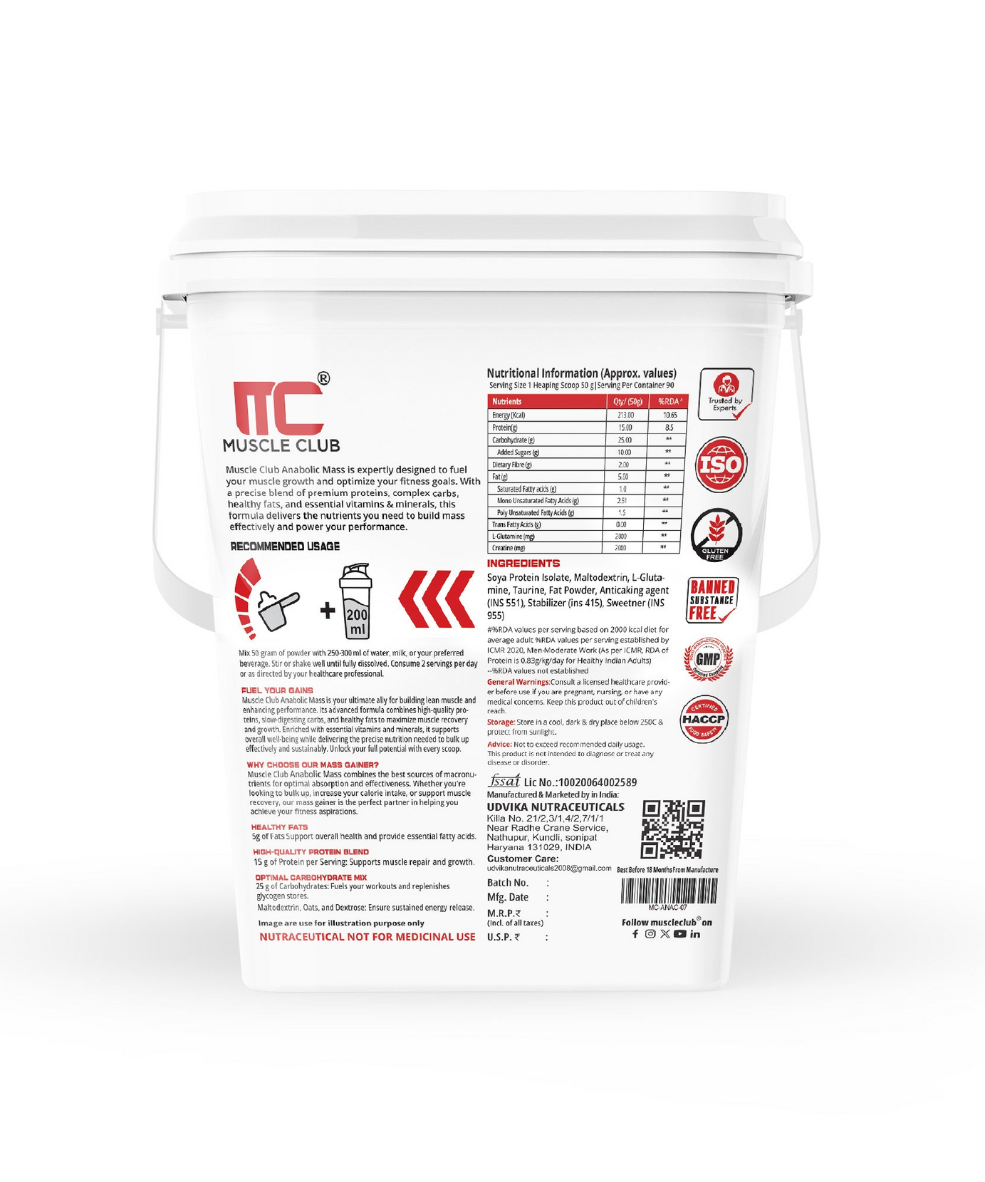 Muscle Club Anabolic Mass 4.5kg