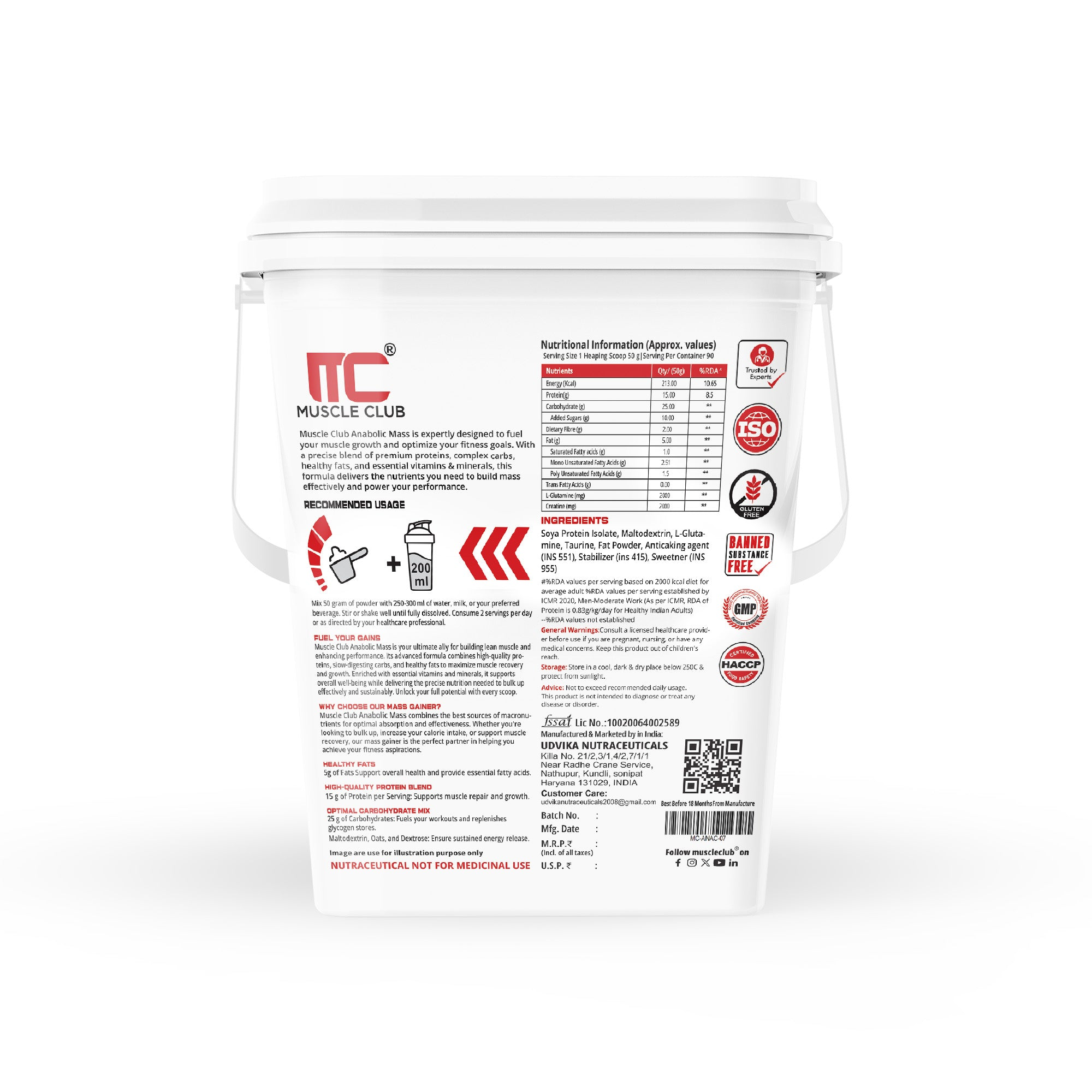 Muscle Club Anabolic Mass 4.5kg
