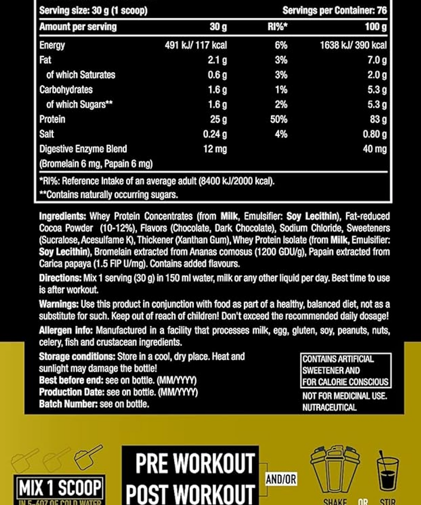 One Science Nutriton 100% Premium Whey Protein Rich 2.27kg