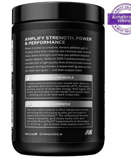 MuscleTech Platinum 100% Creatine Powder 250g Unflavoured