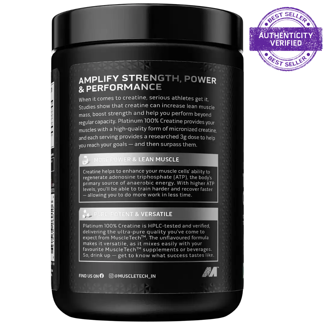 MuscleTech Platinum 100% Creatine Powder 250g Unflavoured