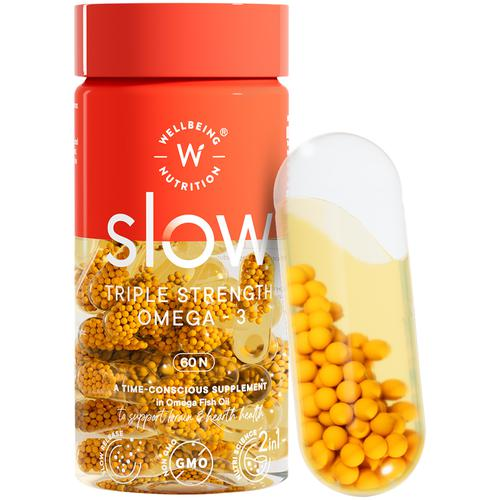 Wellbeing Nutrition Slow High Strength Omega-3 4X Fish Oil