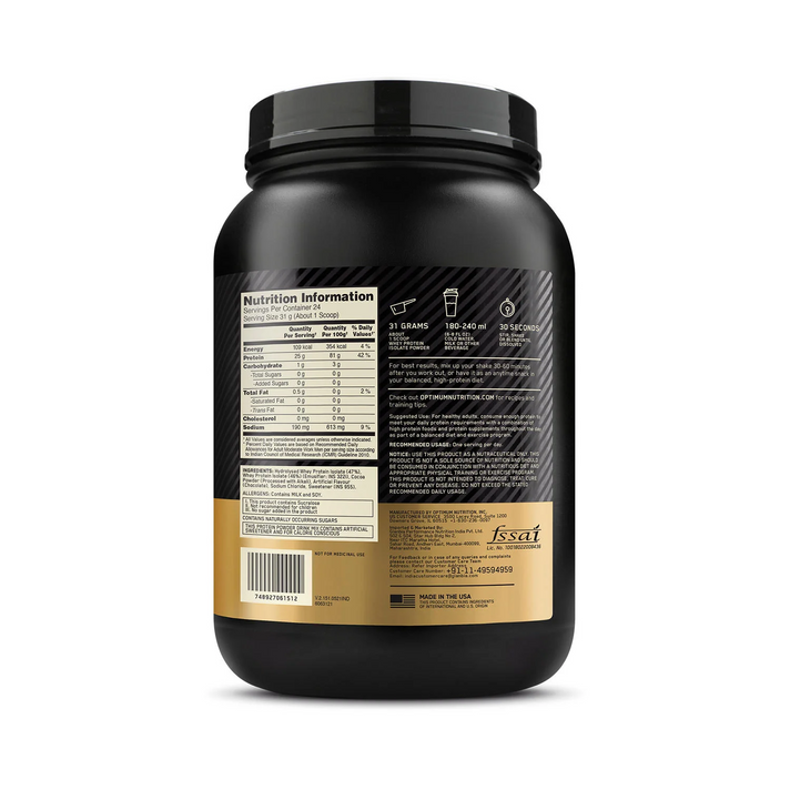 Optimum Nutrition Gold Standard 100% Isolate 744g