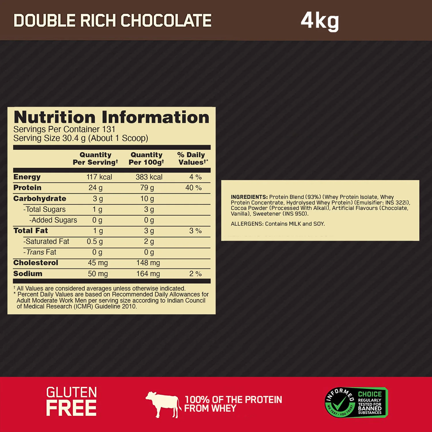 Optimum Nutrition Gold Standard 100% Whey 4kg