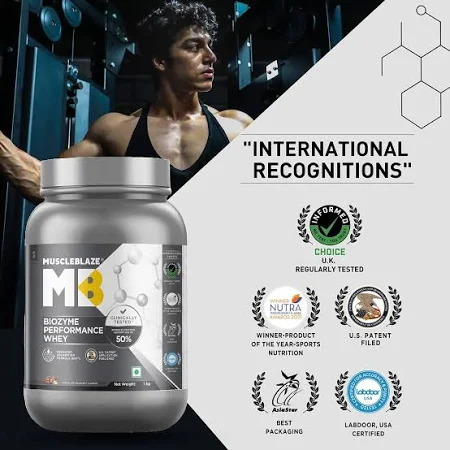 MuscleBlaze Biozyme Performance Whey 1kg
