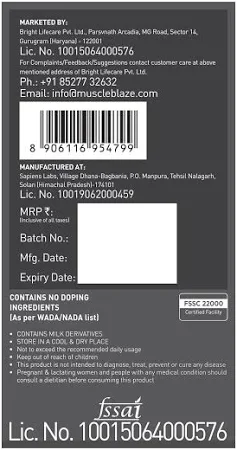 MuscleBlaze Biozyme Performance Whey 1kg