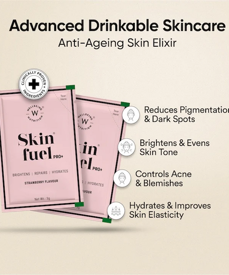 Wellbeing Nutrition Skin Fuel Strawberry Flavour 28servings