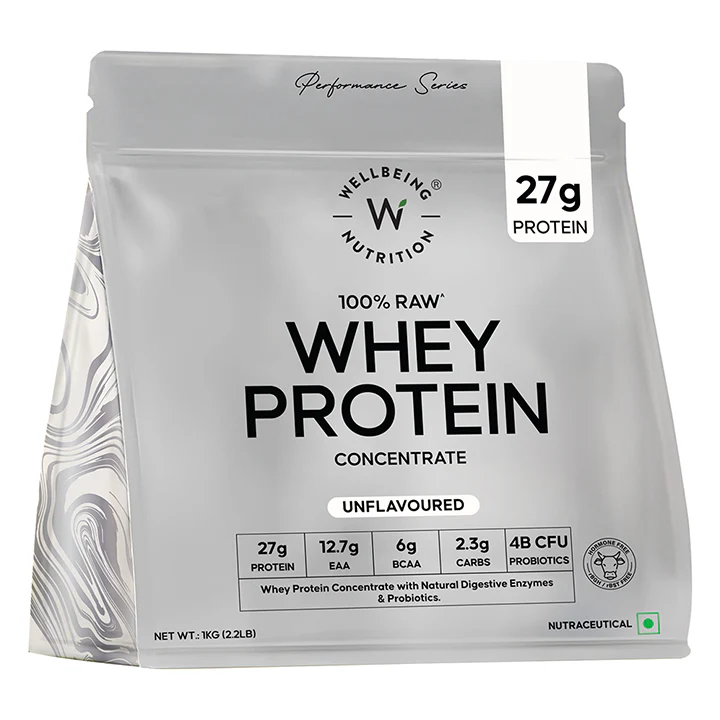 Wellbeing Nutrition 100% Raw Whey Protein 1kg