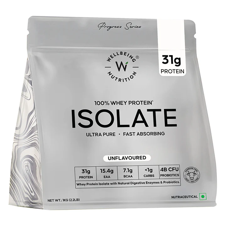 Wellbeing Nutrition 100% Whey Protein Isolate 1kg