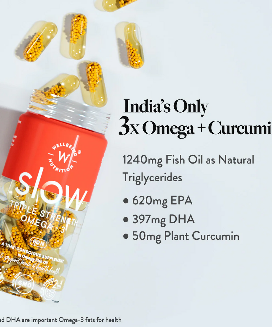 Wellbeing Nutrition Slow Triple Strength Omega-3 3X