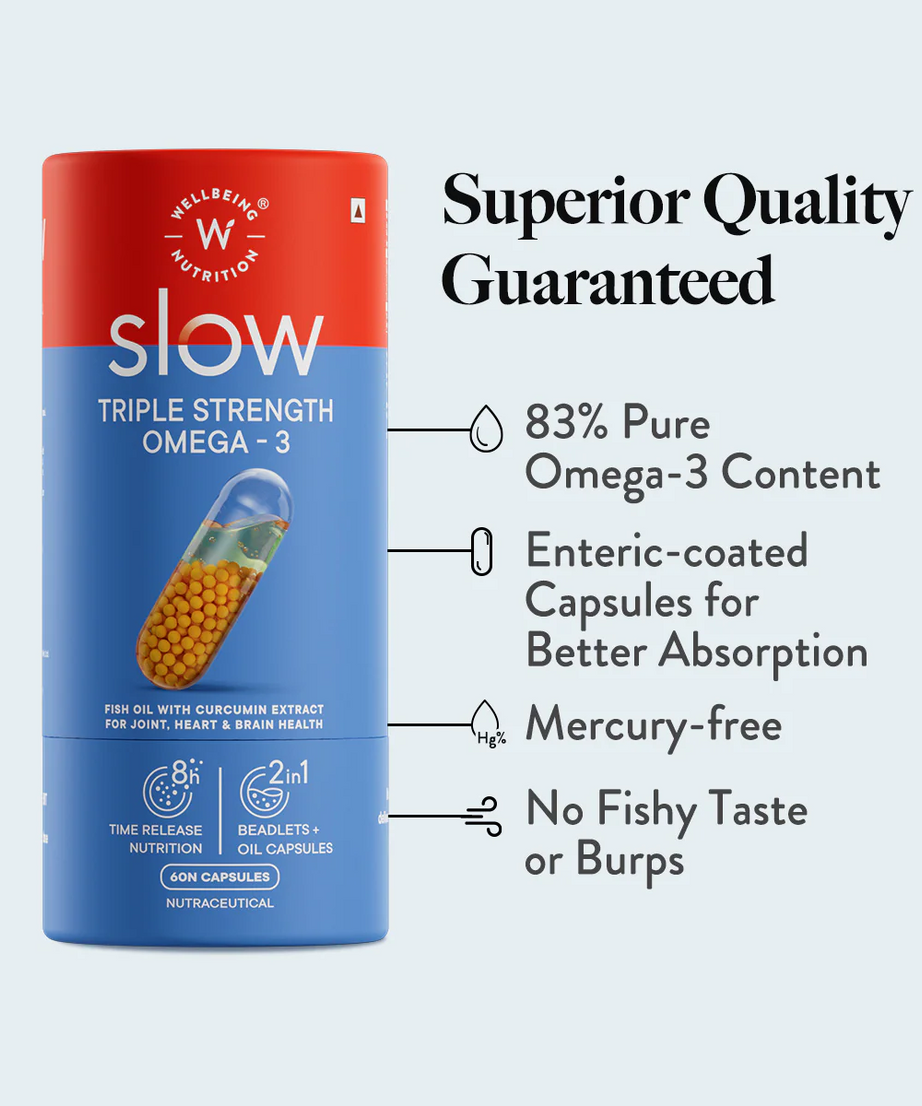 Wellbeing Nutrition Slow Triple Strength Omega-3 3X