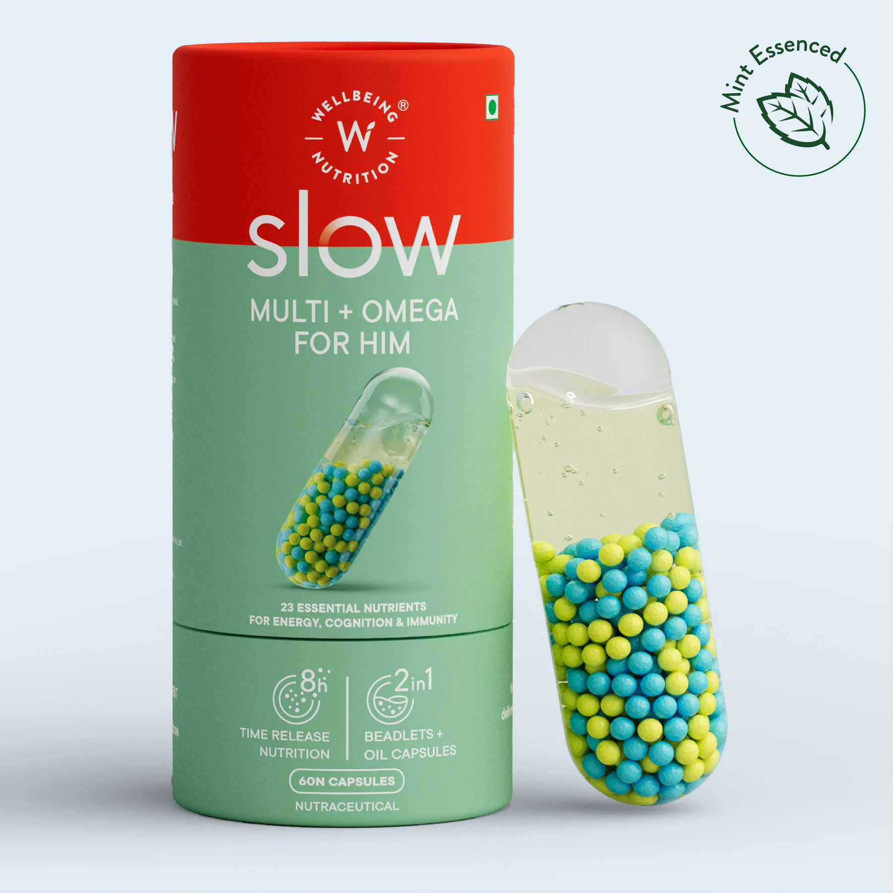 Wellbeing Nutrition Slow Multi + Omega 60servings