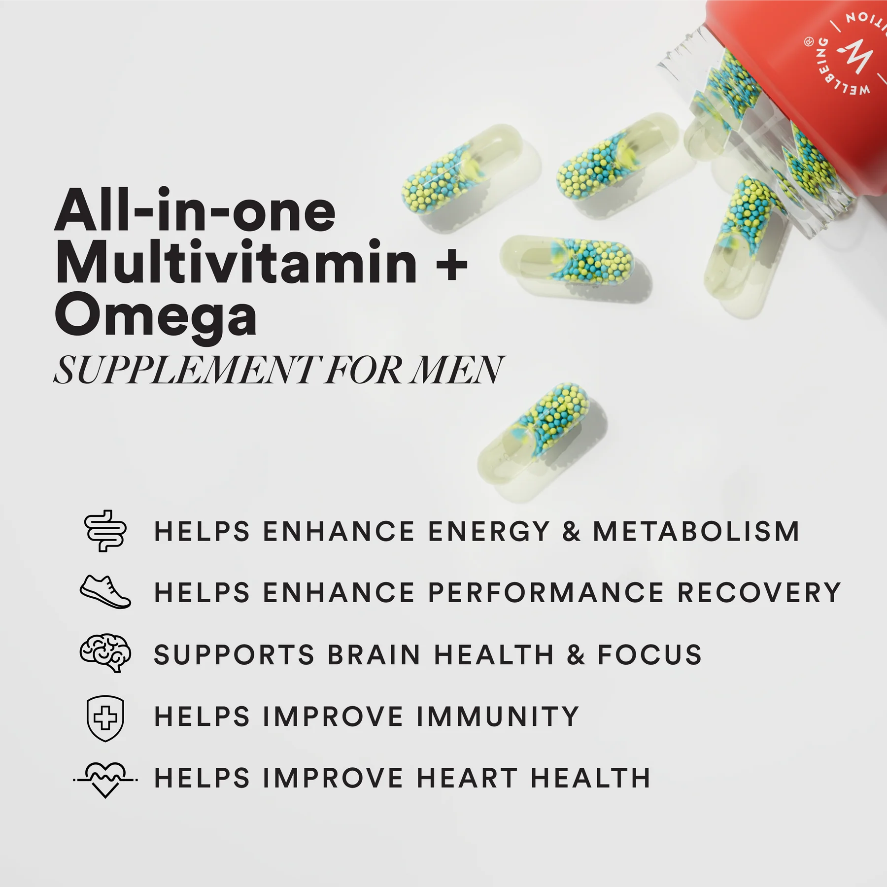Wellbeing Nutrition Slow Multi + Omega 60servings