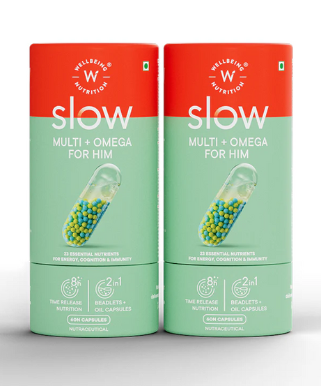 Wellbeing Nutrition Slow Multi + Omega 60servings