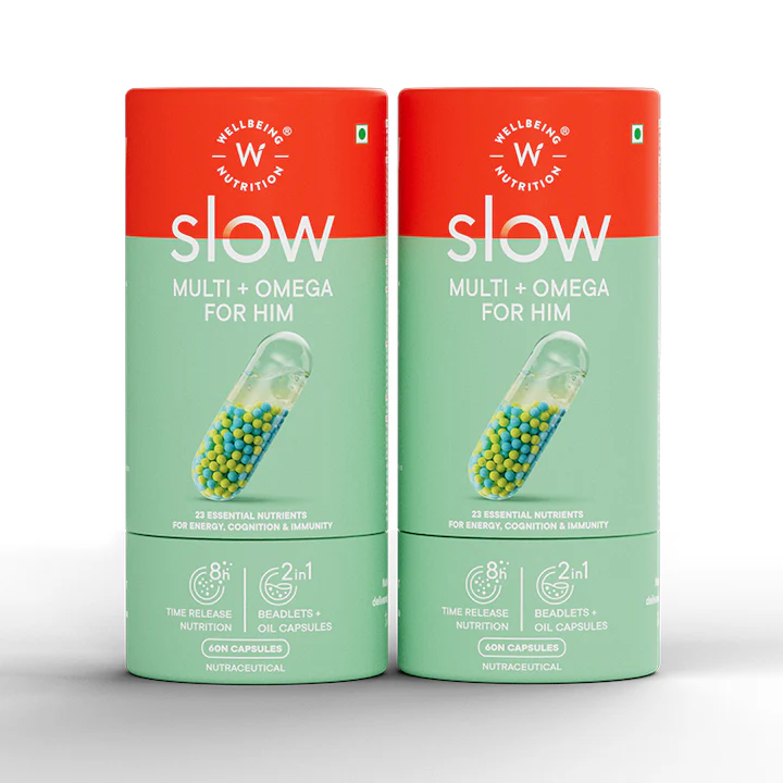 Wellbeing Nutrition Slow Multi + Omega 60servings