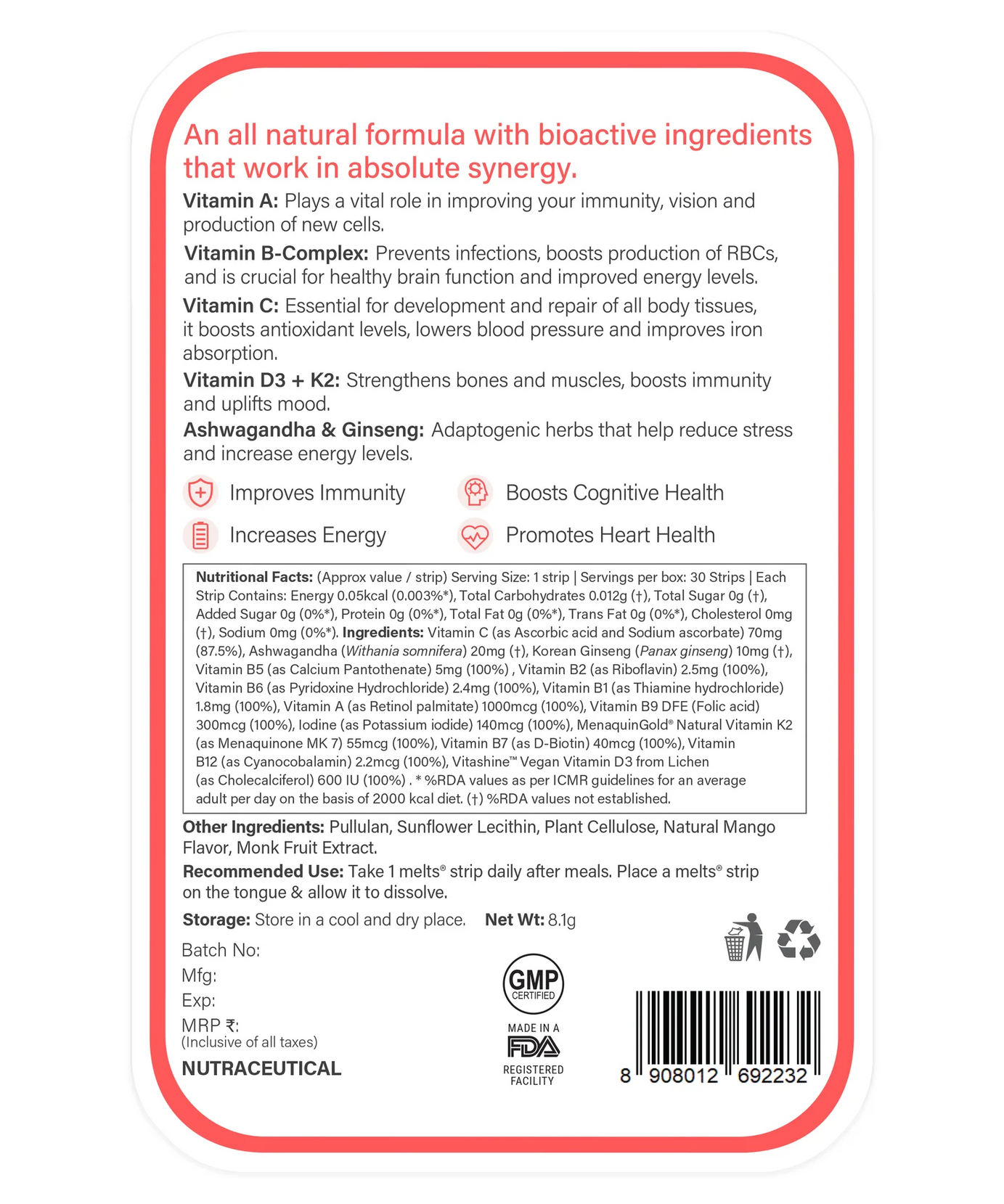 Wellbeing Nutrition Multivitamin Mango