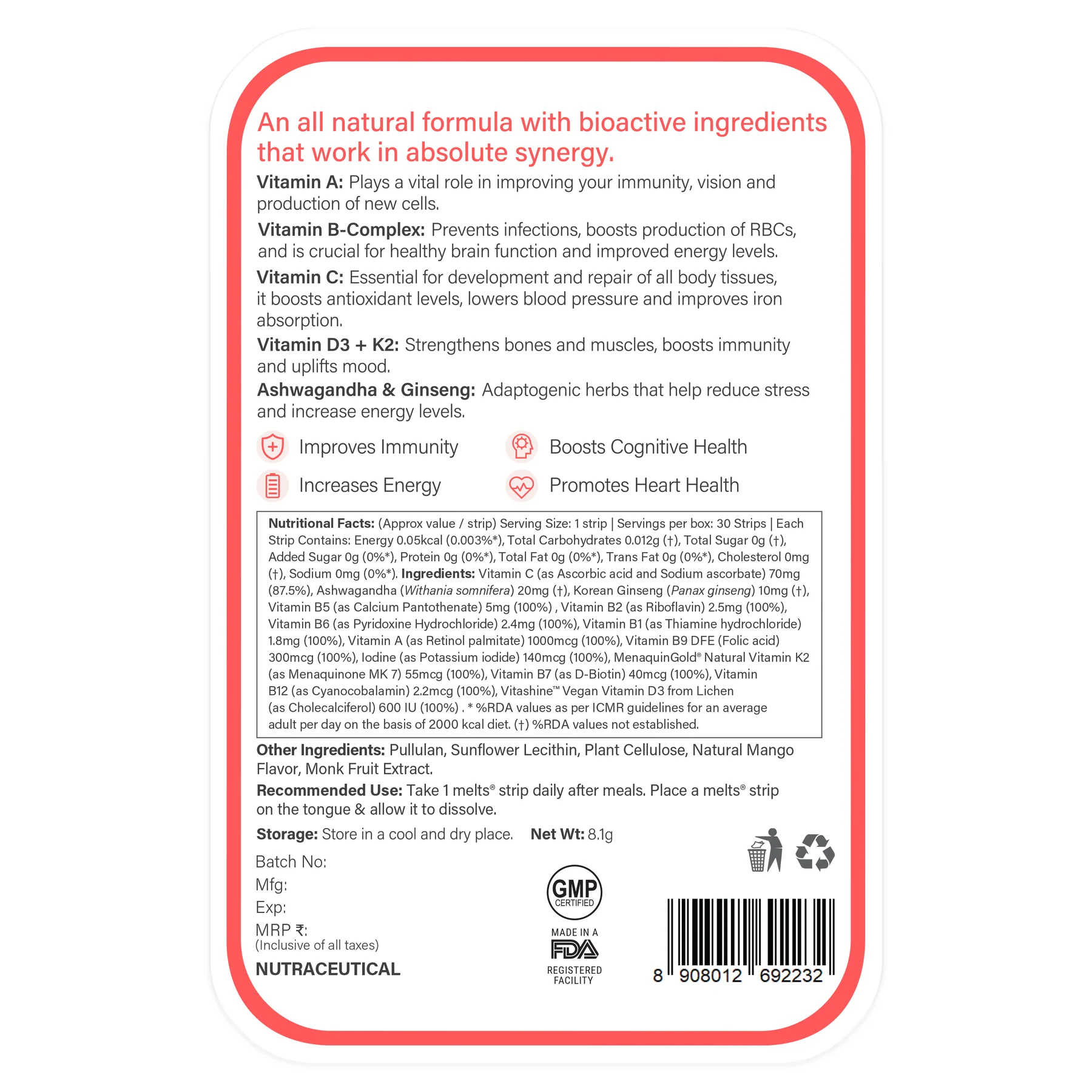 Wellbeing Nutrition Multivitamin Mango