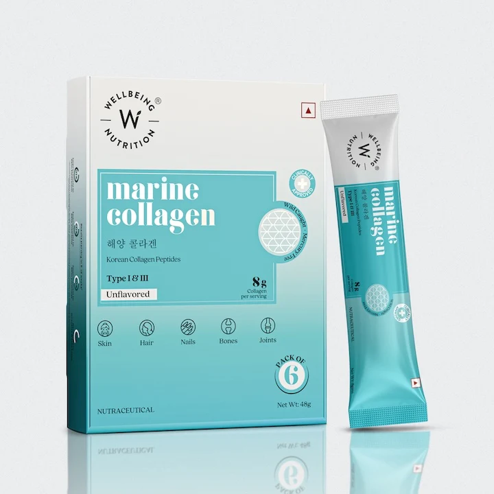 Wellbeing Nutrition Marine Collagen Unflavoured Pack of 6