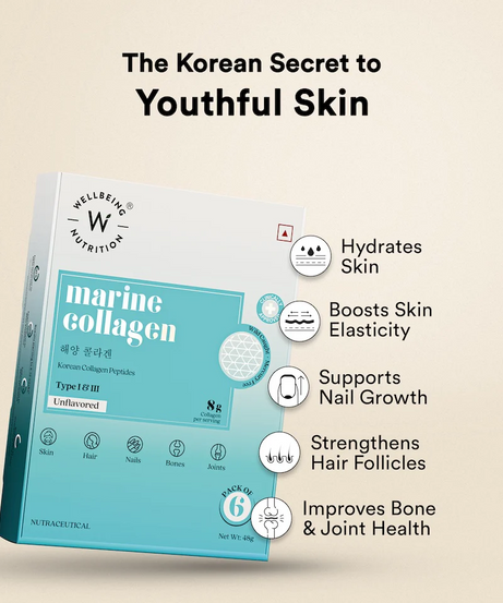 Wellbeing Nutrition Marine Collagen Unflavoured Pack of 6