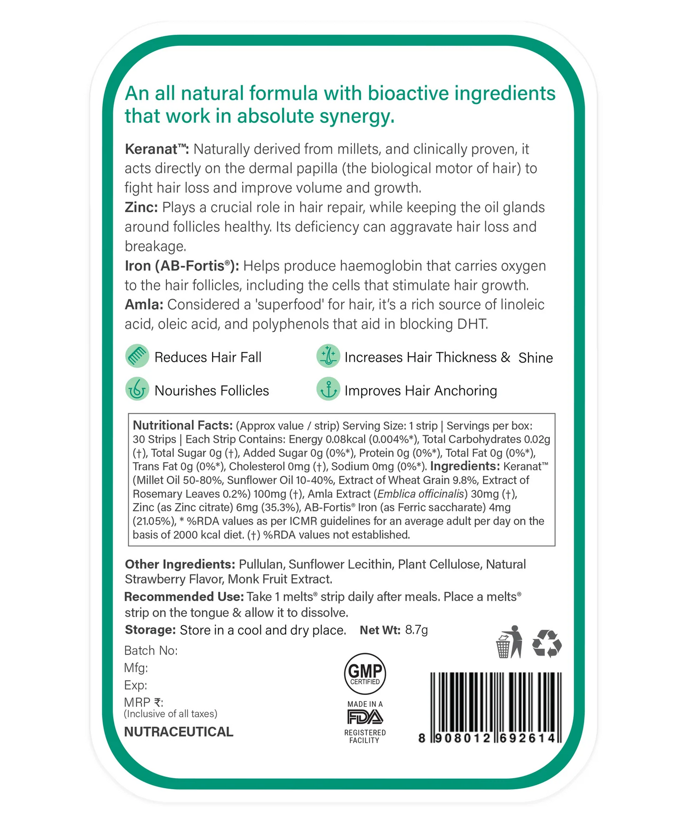 Wellbeing Nutrition Hair Fall Control