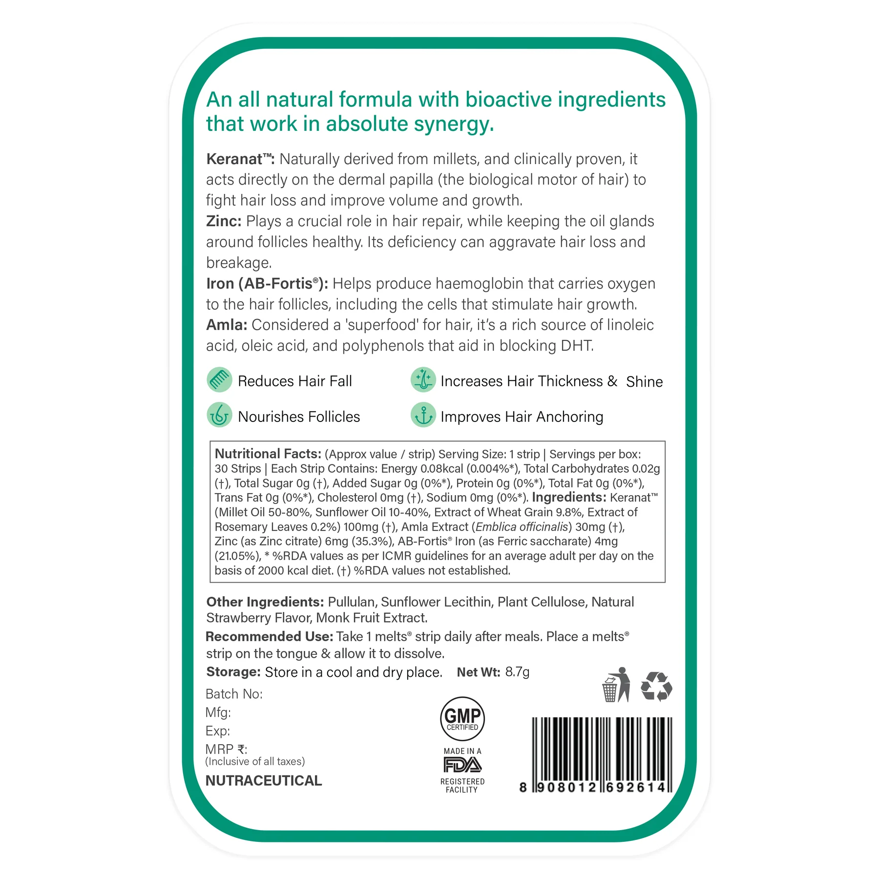 Wellbeing Nutrition Hair Fall Control