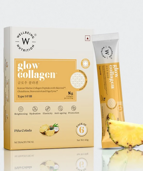 Wellbeing Nutrition Glow Collagen Pina Colada Pack of 6