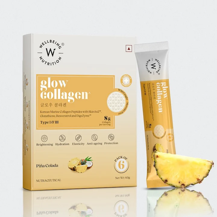 Wellbeing Nutrition Glow Collagen Pina Colada Pack of 6