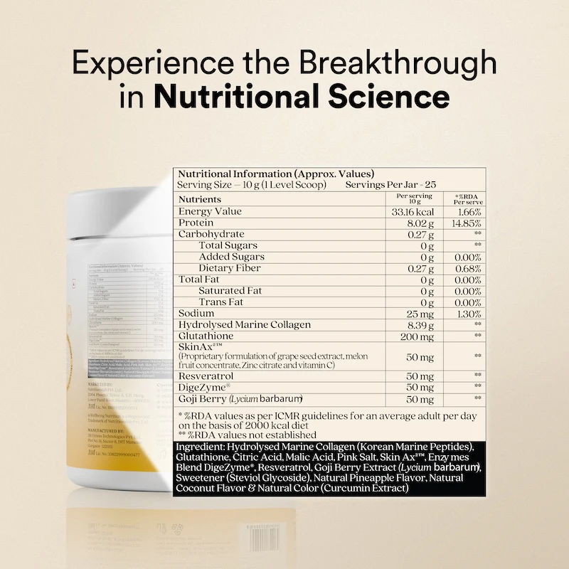 Wellbeing Nutrition Glow Collagen 250g