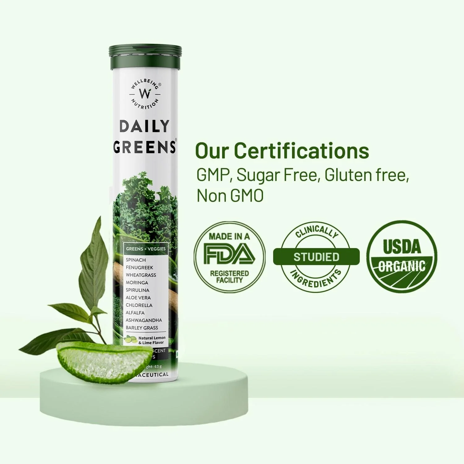 Wellbeing Nutrition Daily Greens 63g
