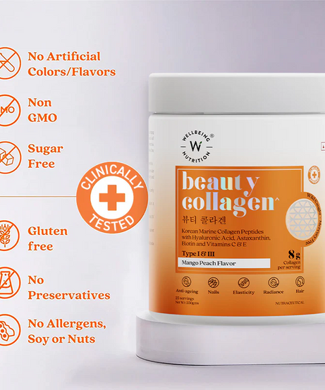 Wellbeing Nutrition Collagen Mango Peach Flavour