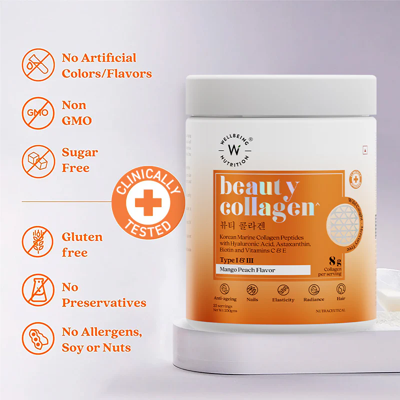 Wellbeing Nutrition Collagen Mango Peach Flavour