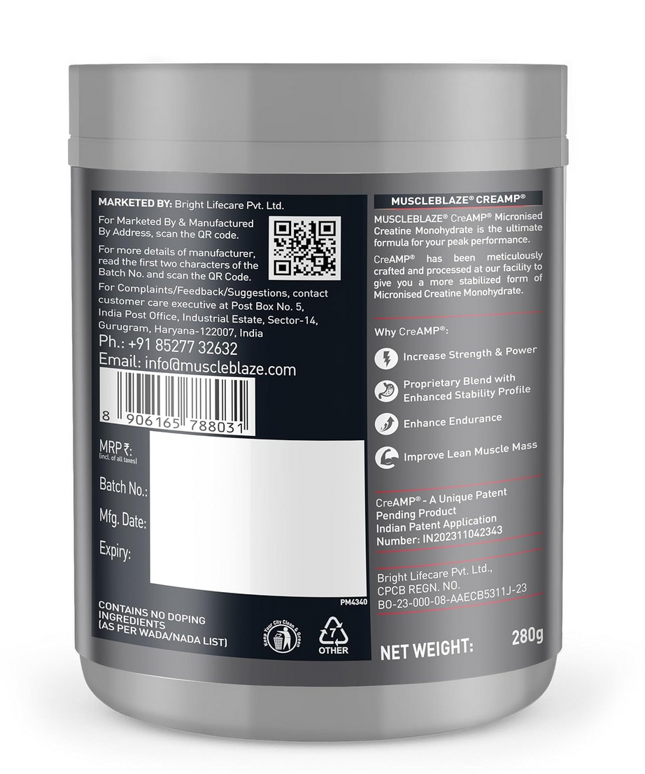 MuscleBlaze Creamp 280g