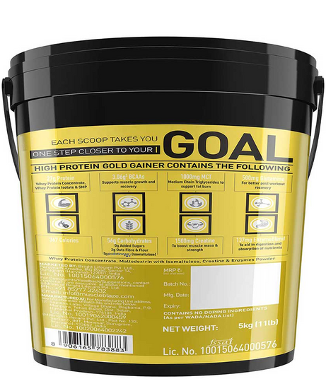 MuscleBlaze High Protein Gold Gainer 5kg