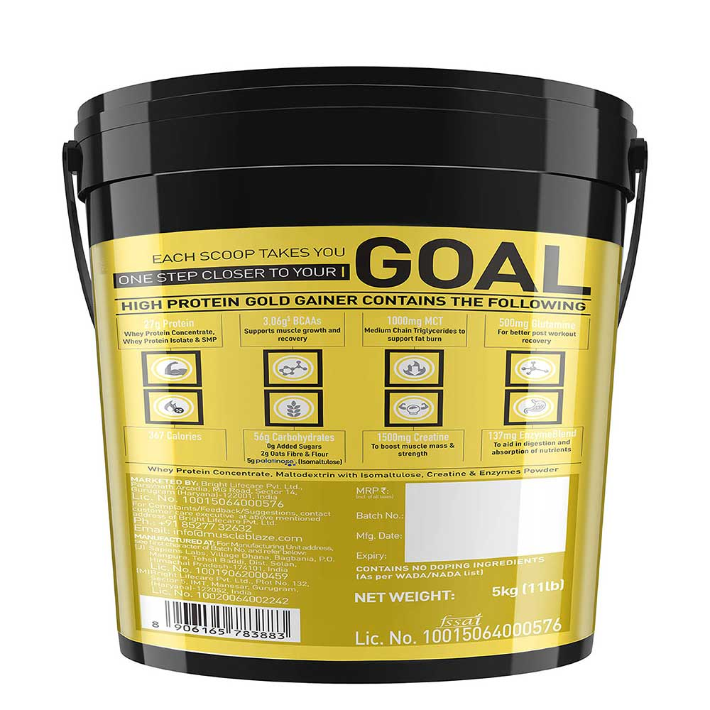 MuscleBlaze High Protein Gold Gainer 5kg