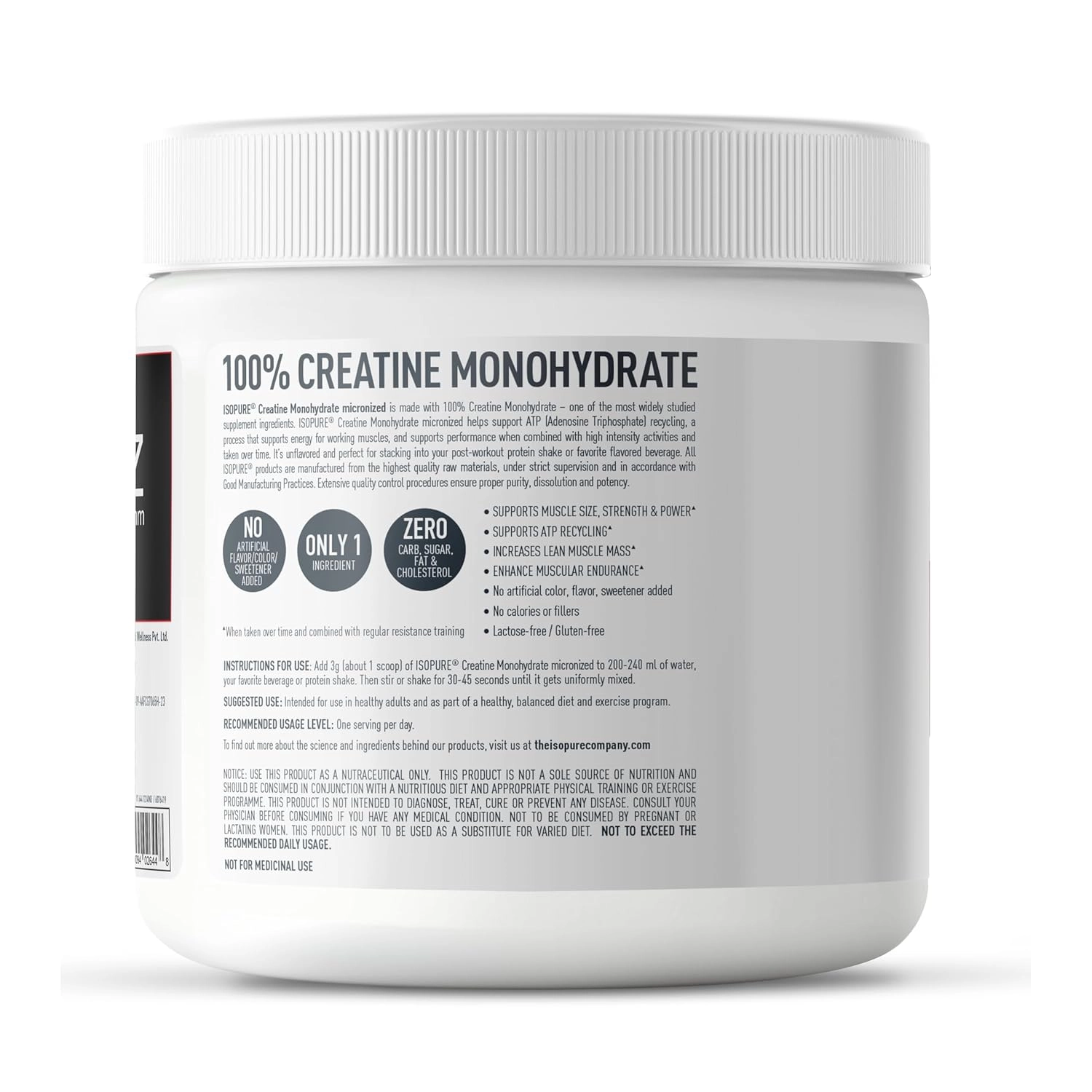 Isopure 100% Creatine Monohydrate 250g
