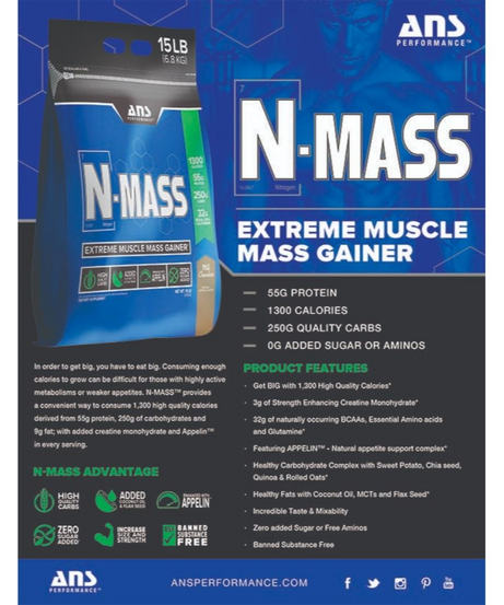 ANS Performance N-Mass Extreme Muscle Mass Gainer 6.8kg