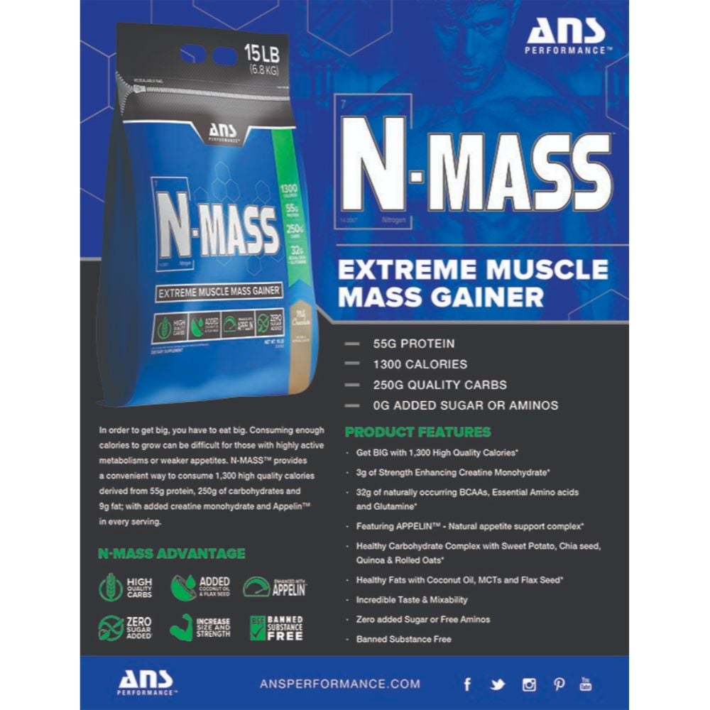 ANS Performance N-Mass Extreme Muscle Mass Gainer 6.8kg