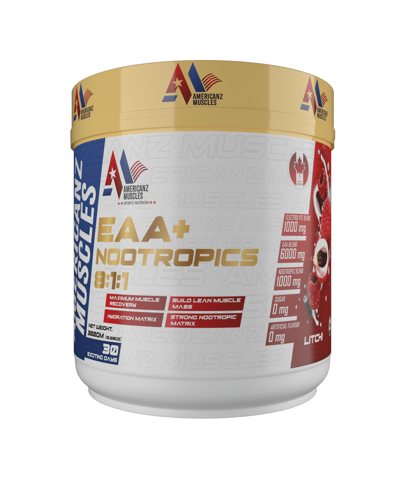 Americanz Muscles EAA+ Nootropics 8:1:1 300g