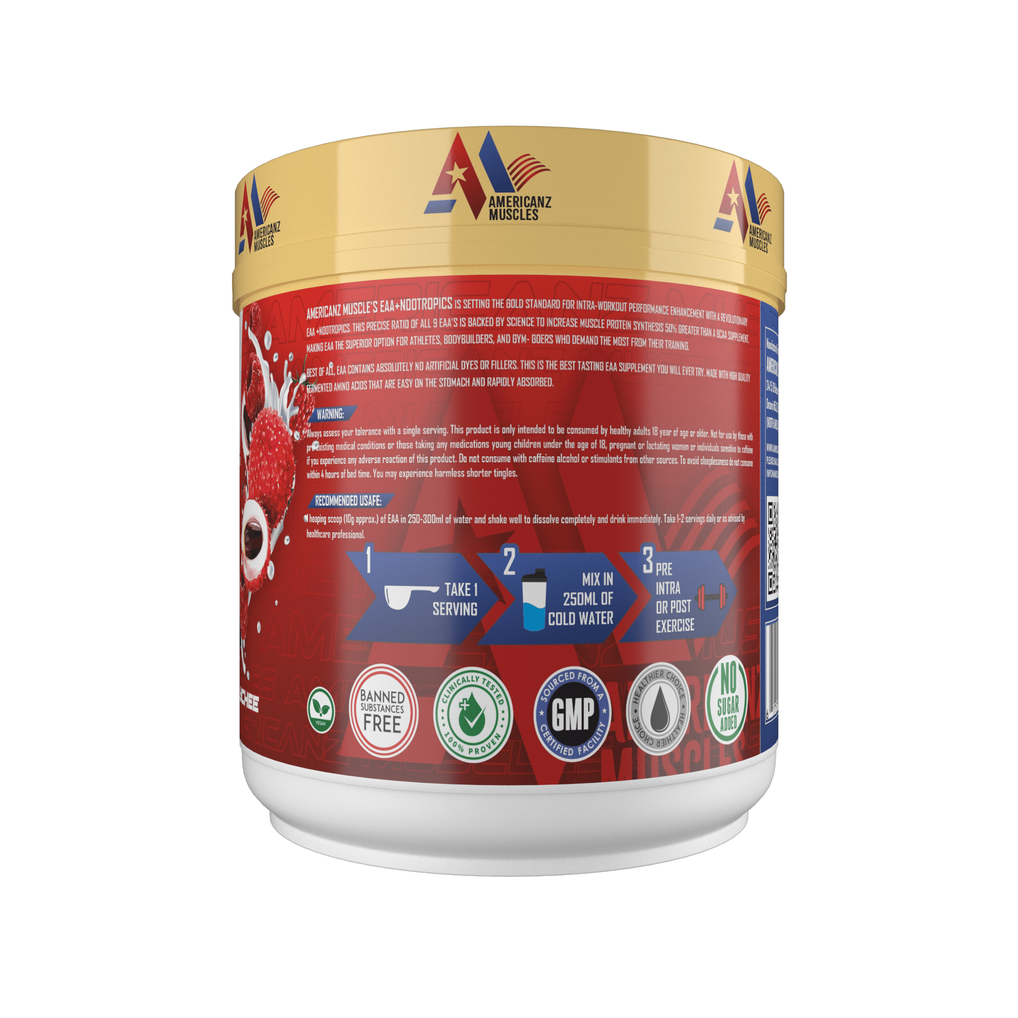 Americanz Muscles EAA+ Nootropics 8:1:1 300g