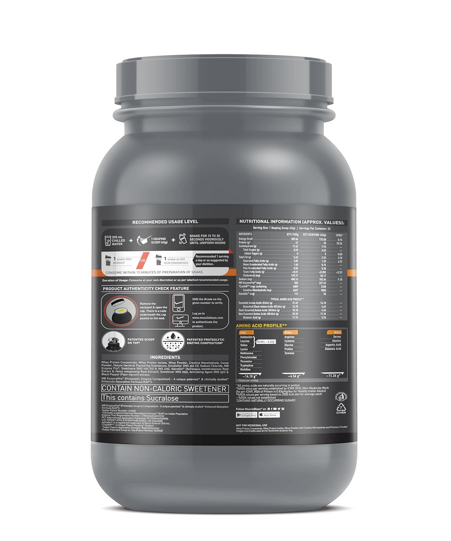 MuscleBlaze Biozyme Whey PR 1kg