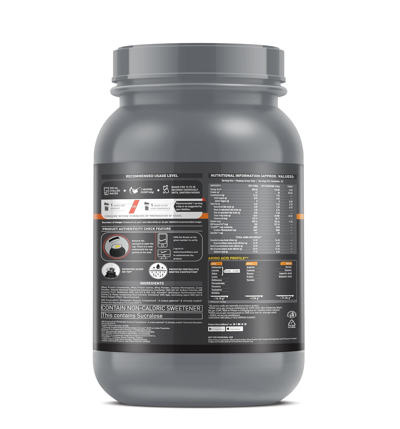 MuscleBlaze Biozyme Whey PR 1kg
