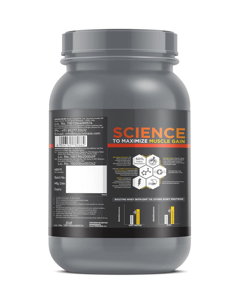 MuscleBlaze Biozyme Whey PR 1kg