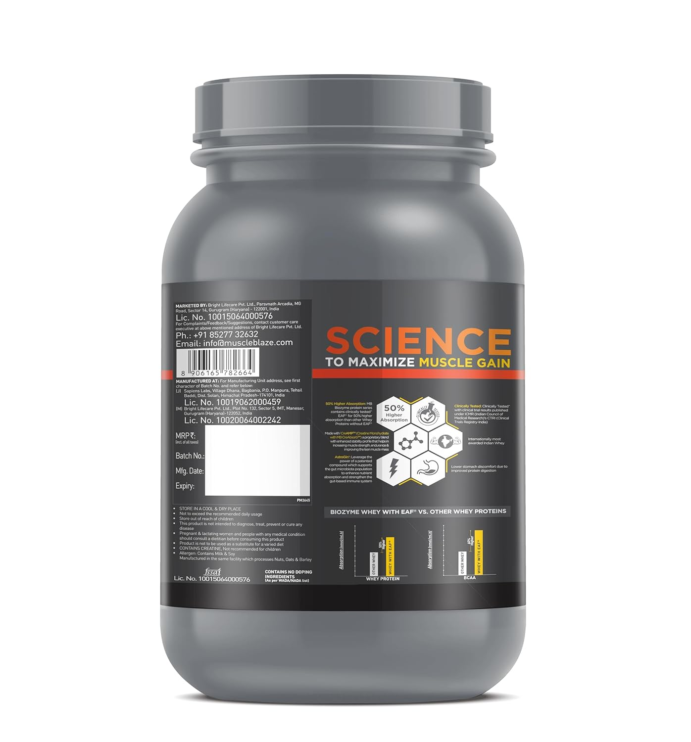 MuscleBlaze Biozyme Whey PR 1kg