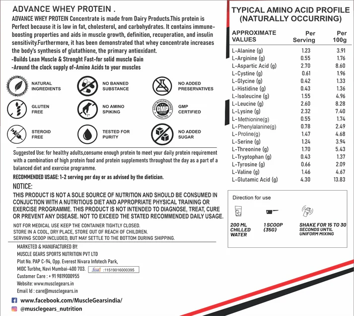 Muscle Gear Advanced Whey 2kg