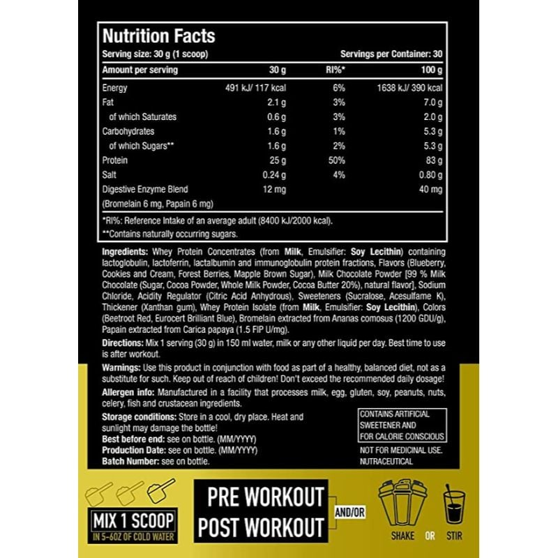 One Science Nutrition 100% Premium Whey Protein 907g
